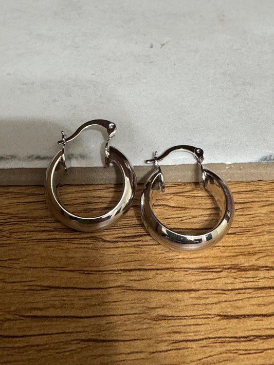Silver hoops