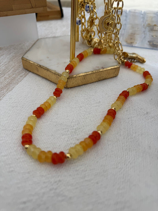 Sun kissed beaded necklace
