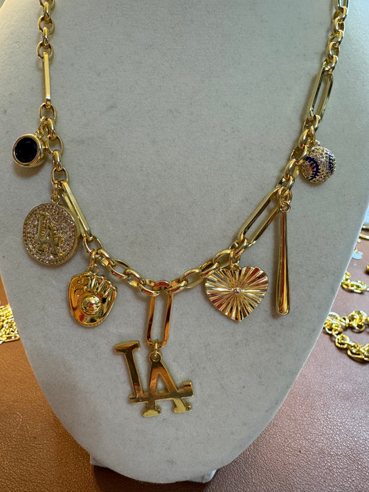 LA charm necklace