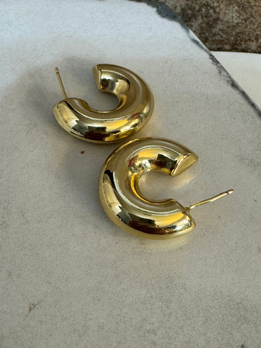 Bold chunky hoops gold