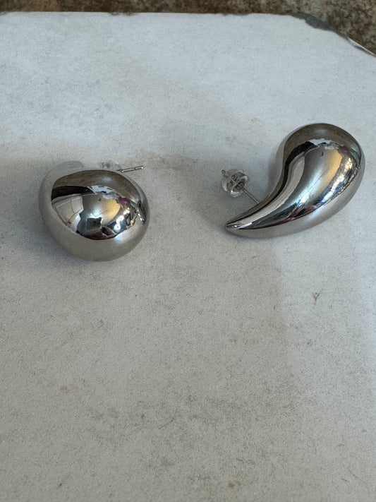 Silver tear drop earrings