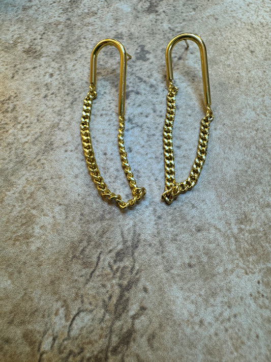 Chain reaction earrings
