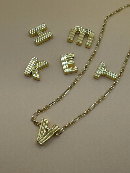 Retro Initial necklace
