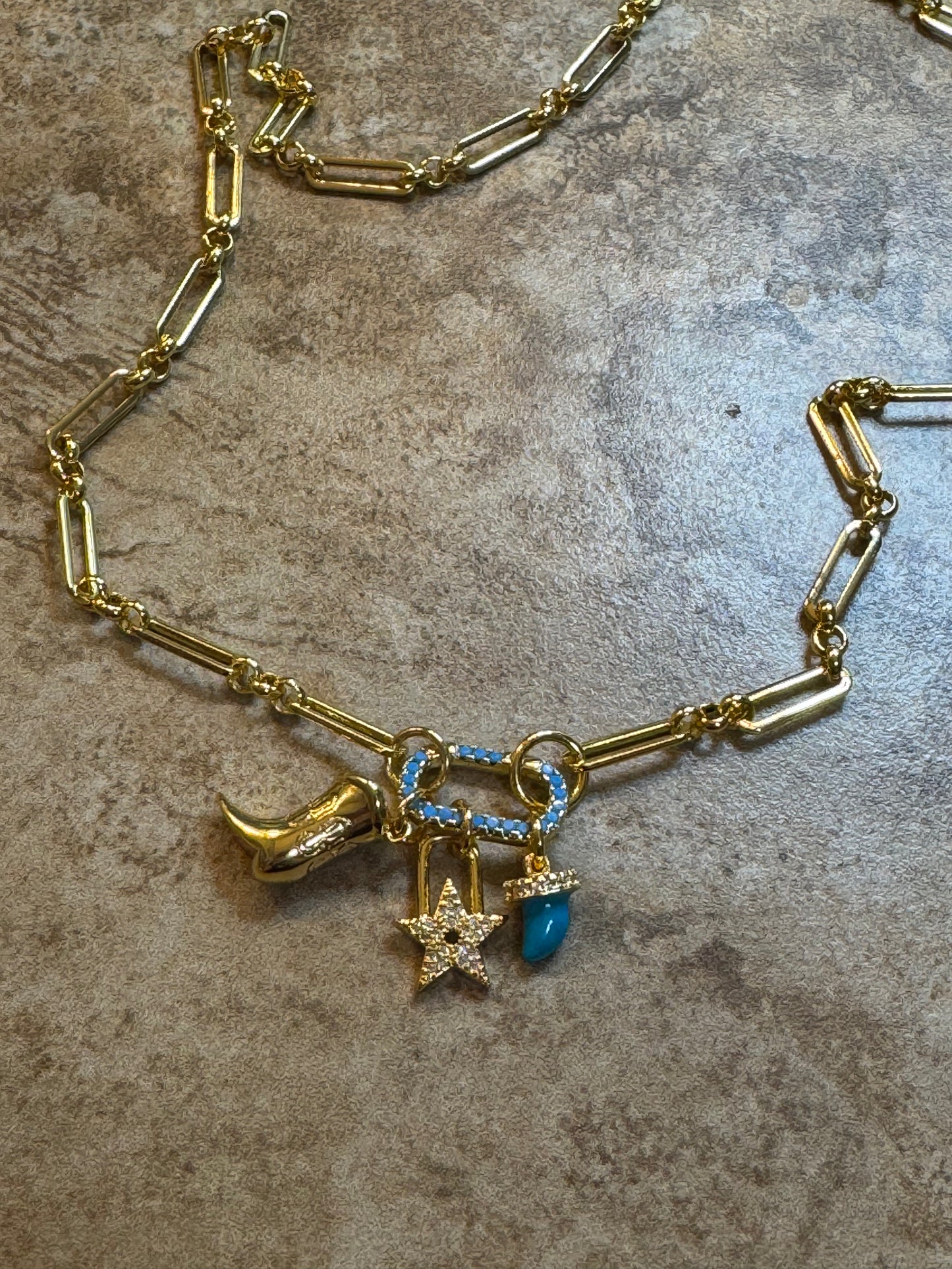 Howdy charm necklace
