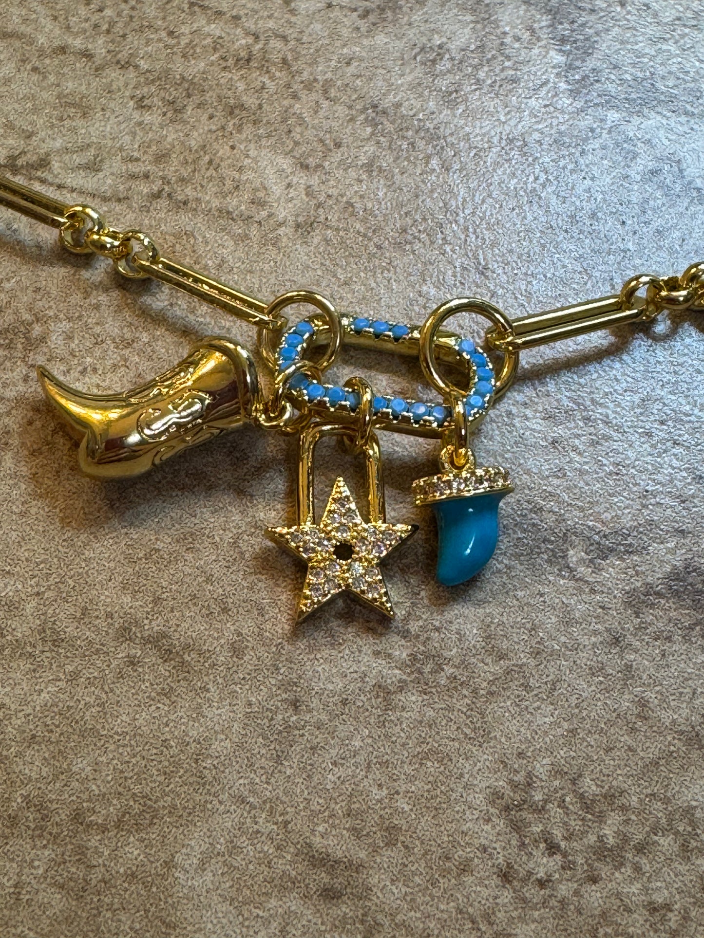 Howdy charm necklace