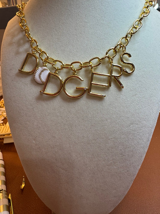 LA D⚾️DGERS charm necklace
