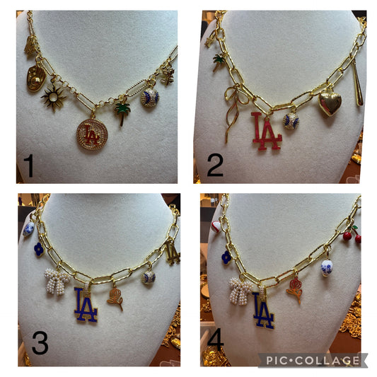 LA charm necklace