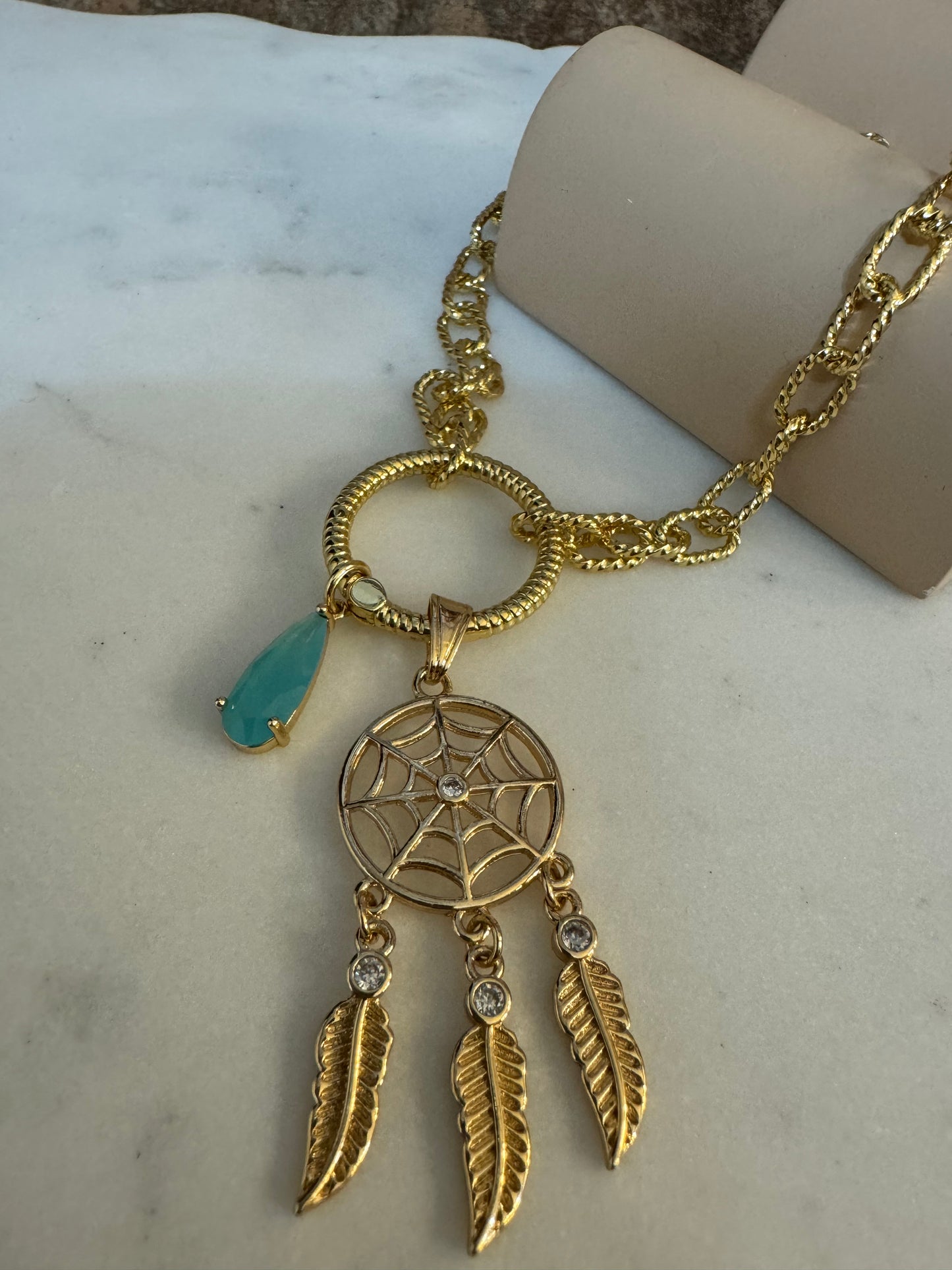 Dream catcher necklace