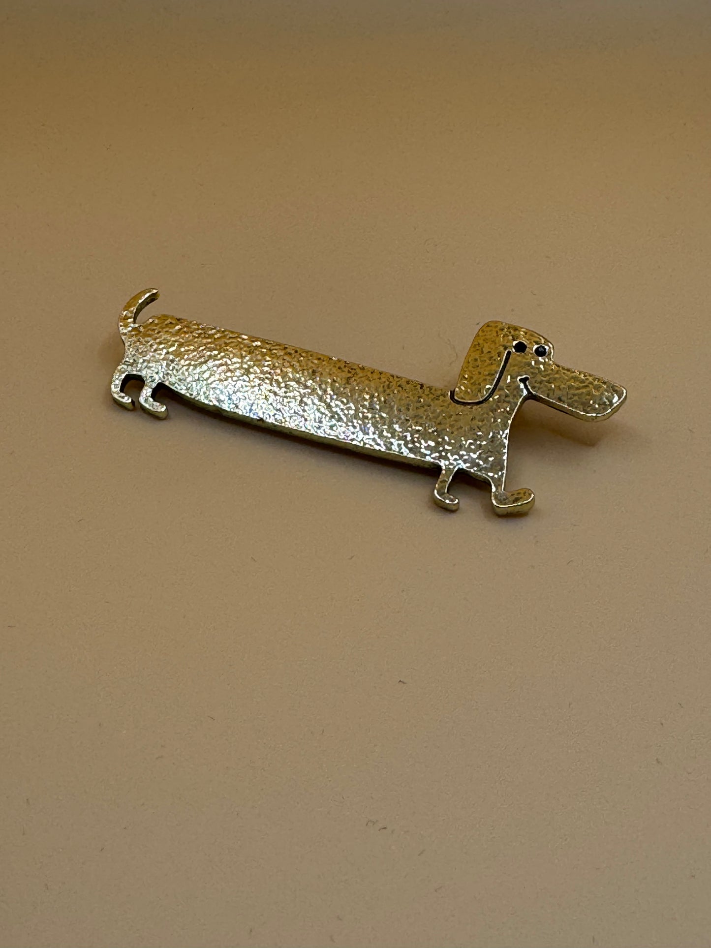 Weenie dog brooch