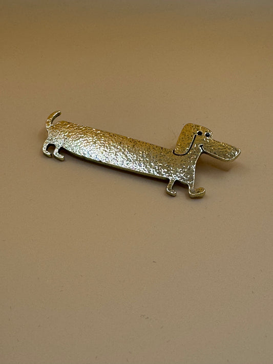 Weenie dog brooch