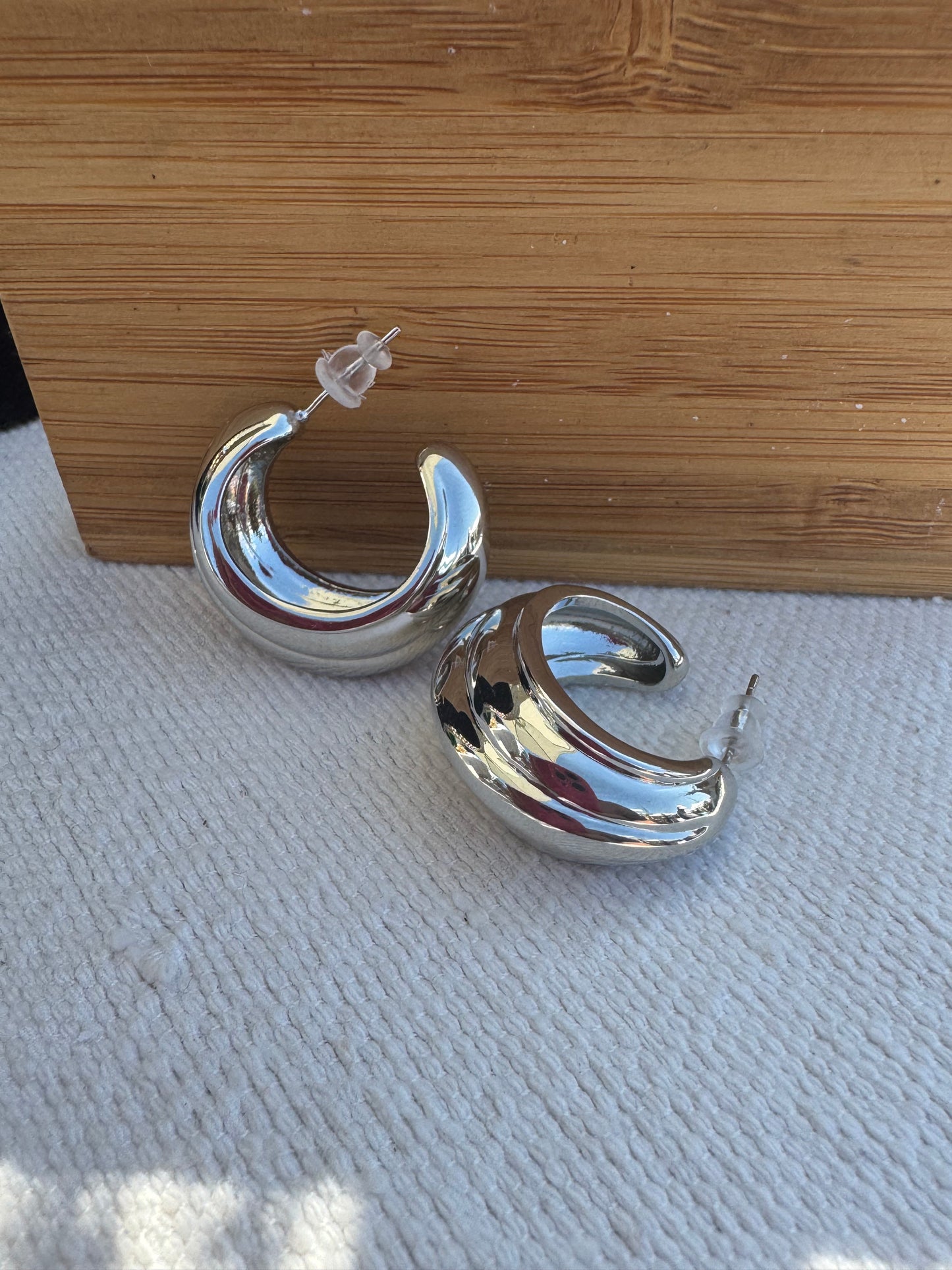 Silver hoops