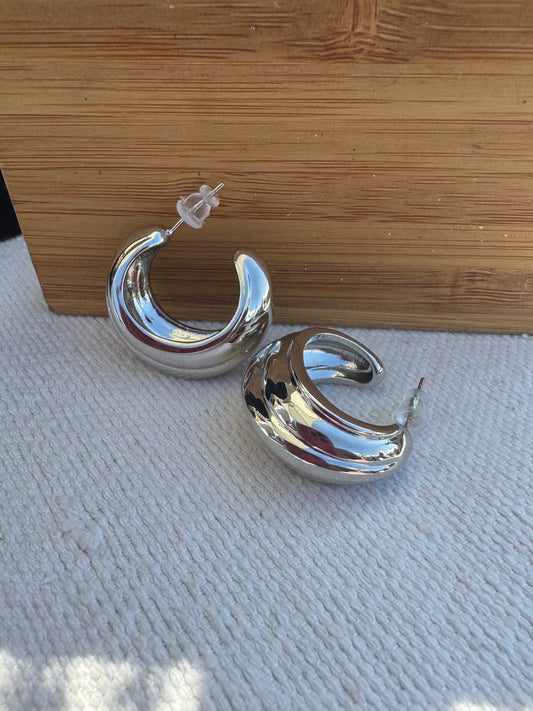 Silver hoops