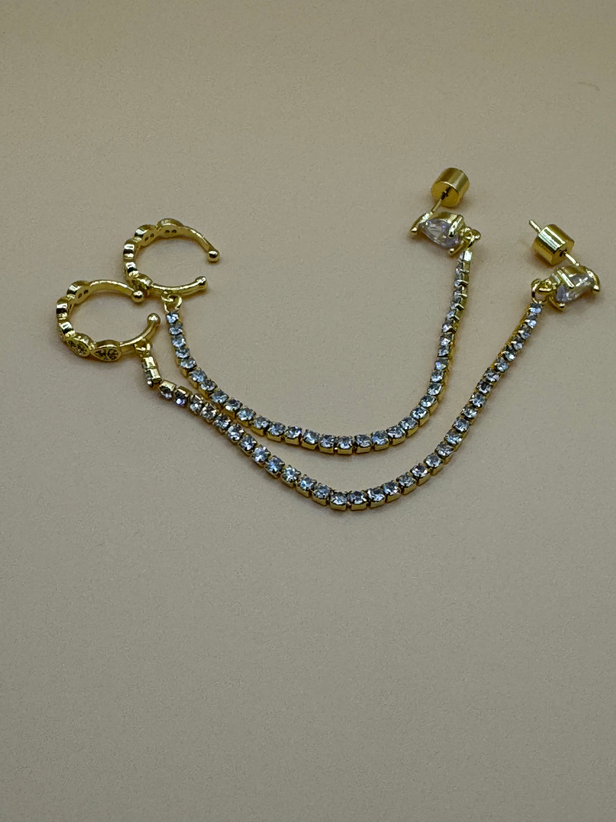Cuff and stud earring