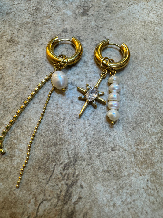 Star drop earrings