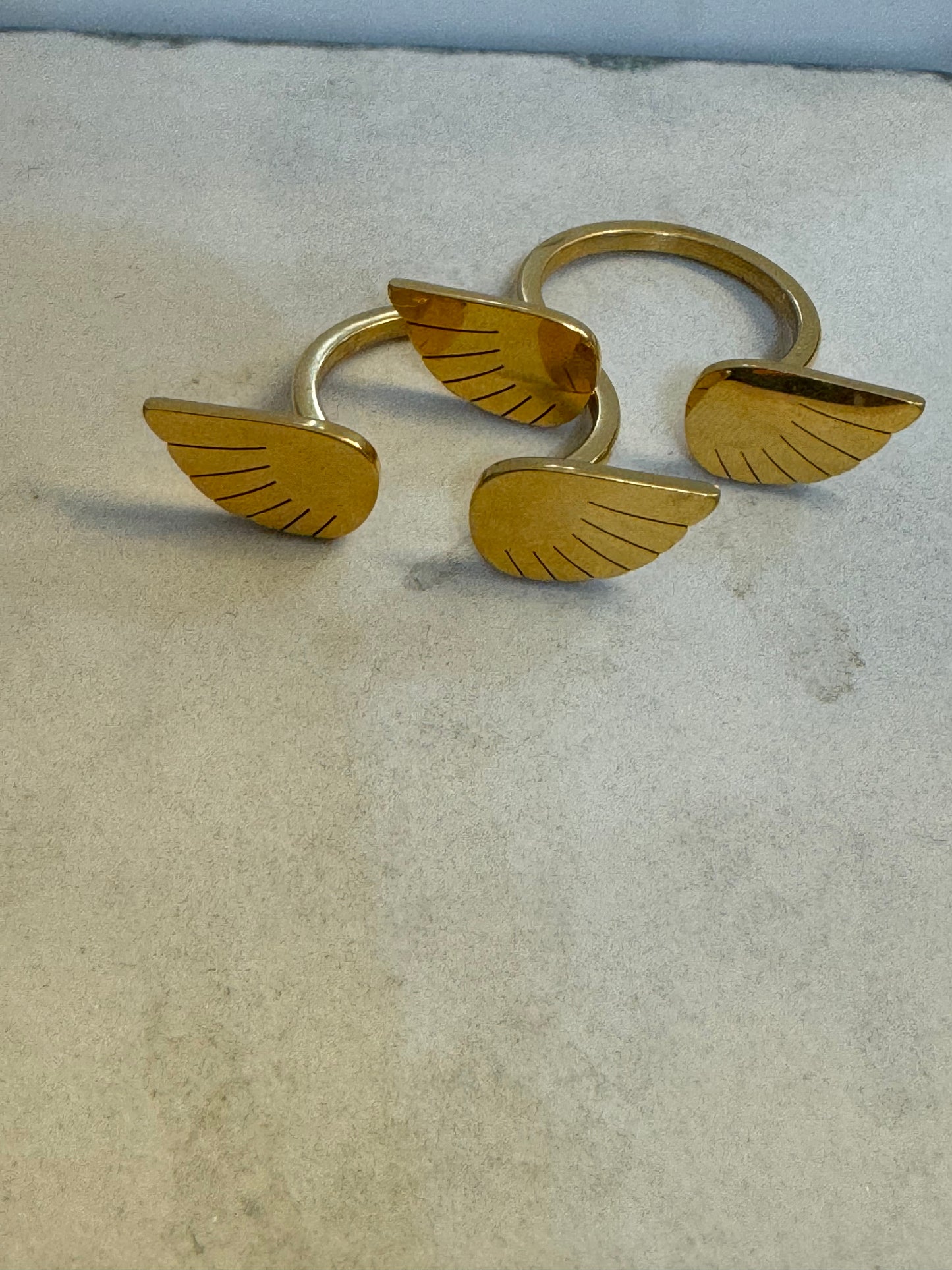 Angel wing ring