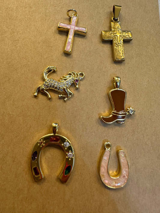 Charms- crosses horseshoe