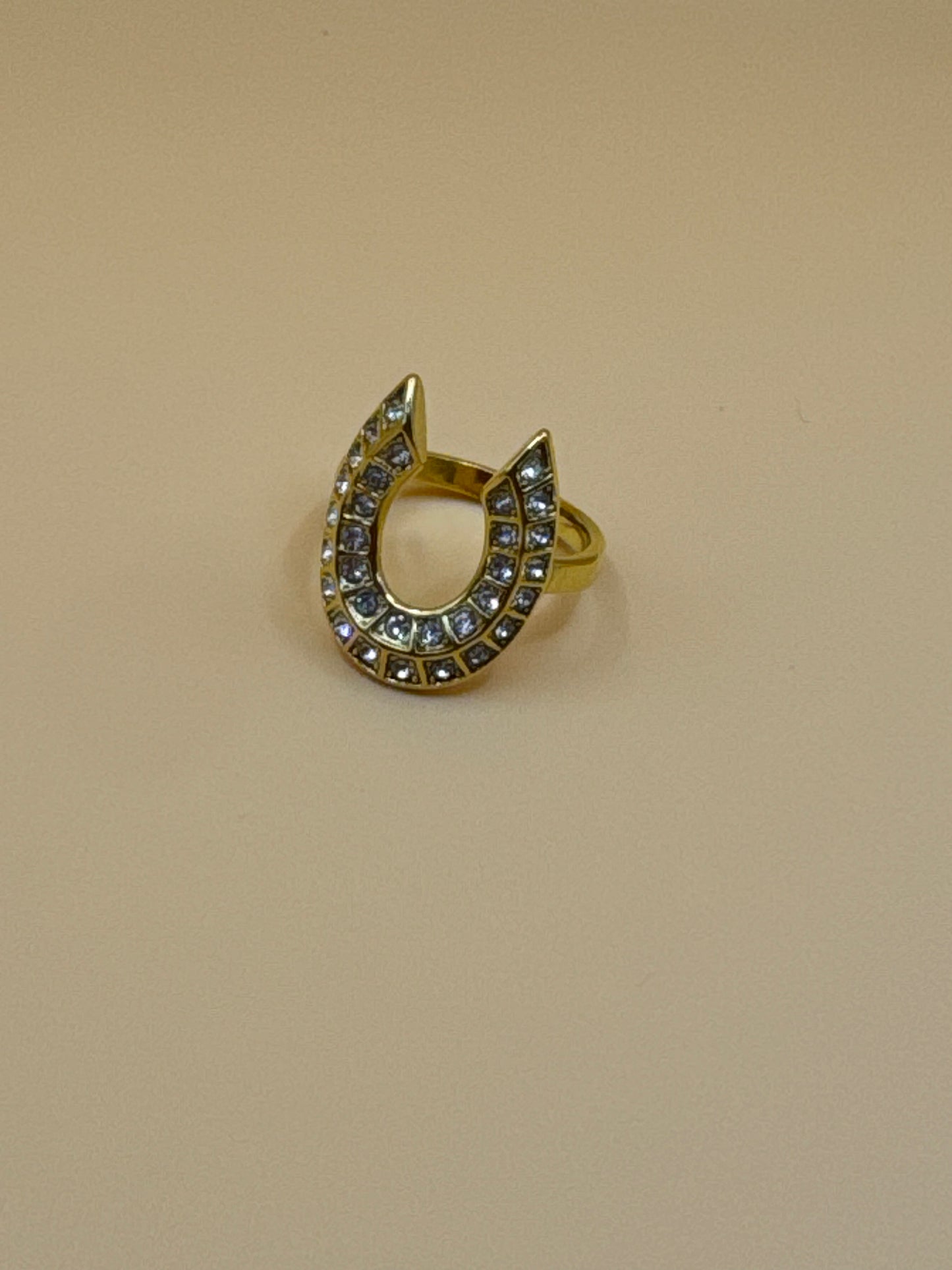 Bling horseshoe ring