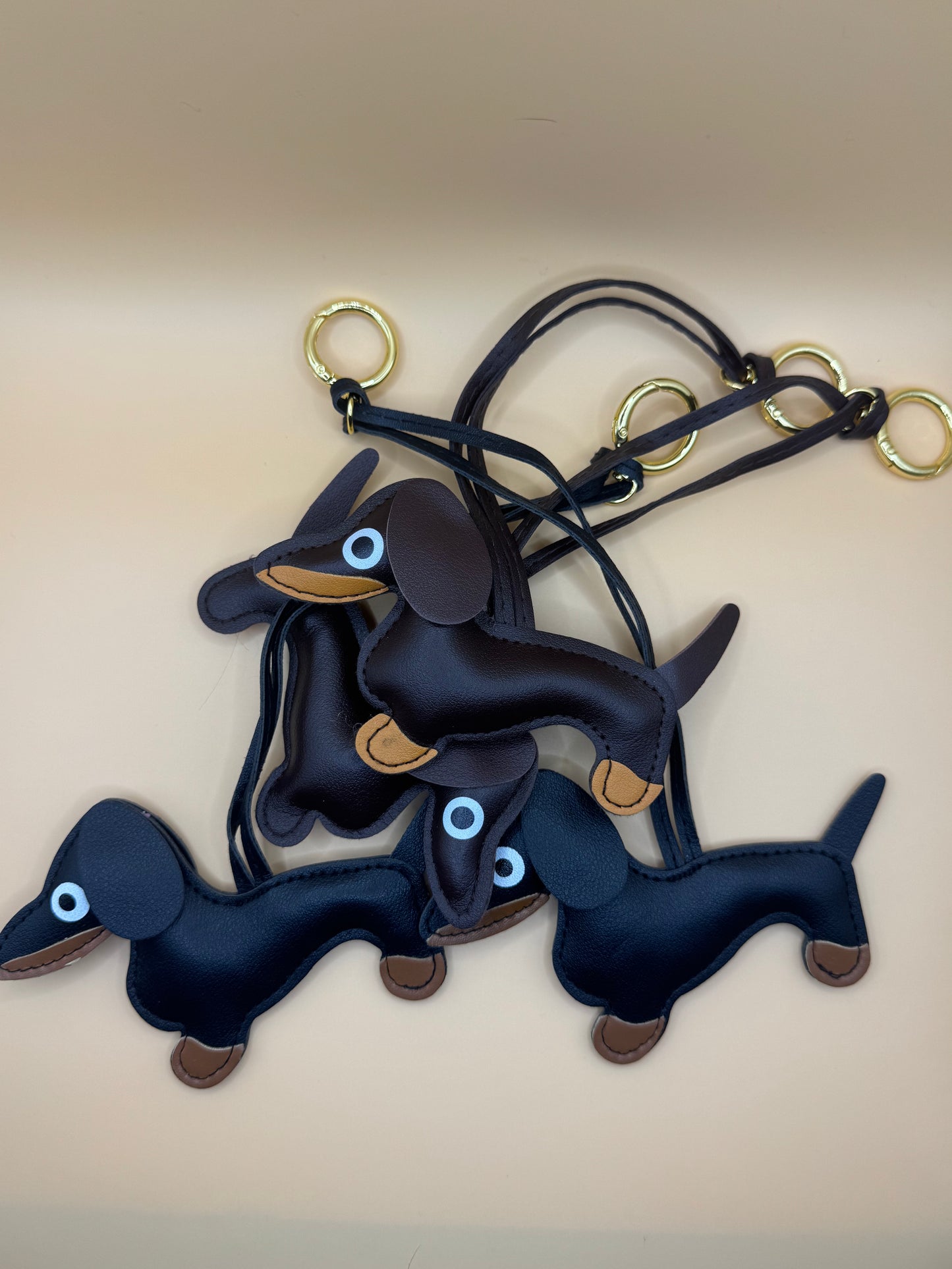Weenie dog bag charm