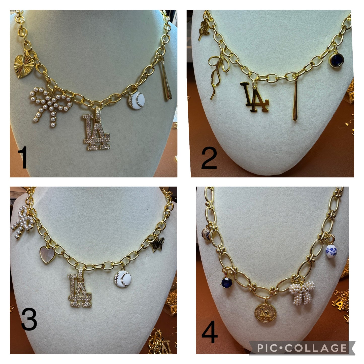 LA charm necklace